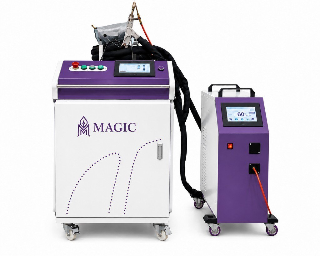 Handheld fiber laser welding cabinet with wobble gun