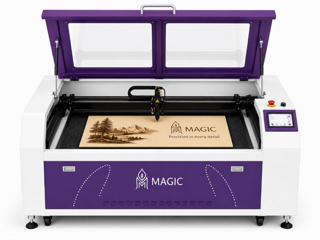 CO2 laser engraving machine for wood, acrylic and leather