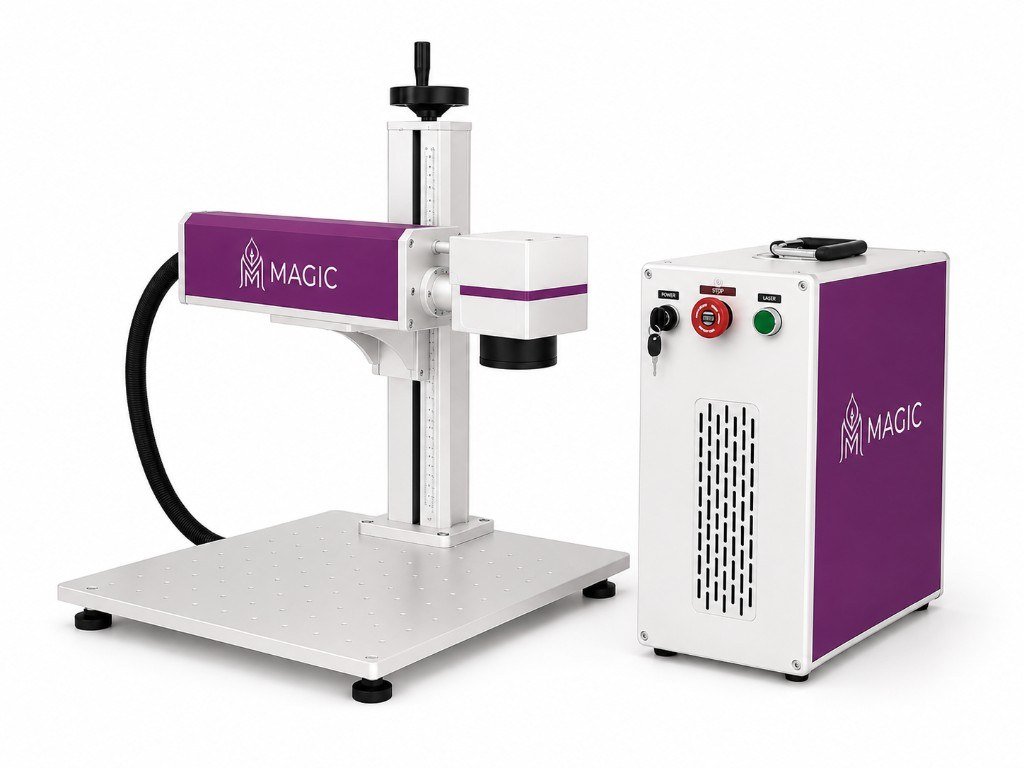 Portable box-type fiber laser marking machine with carry-handle control unit