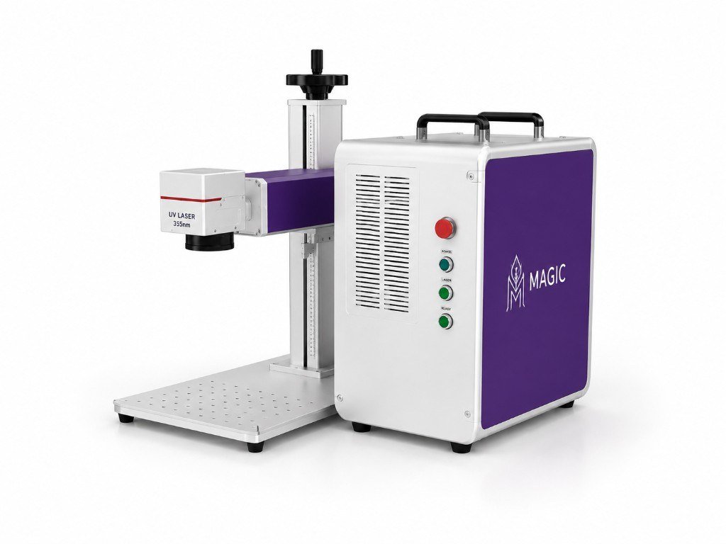 Portable UV laser marking machine — compact 355 nm body